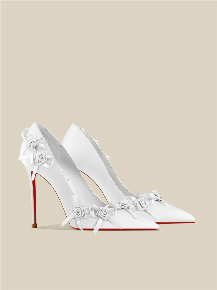 Slip Dress Satin - Sapatos femininos de salto alto fino,
