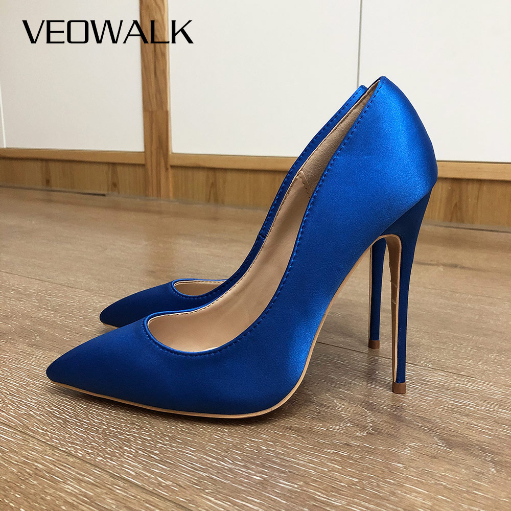 Veowalk azul real mulher cetim - Slip Dress Satin avaliação e preço