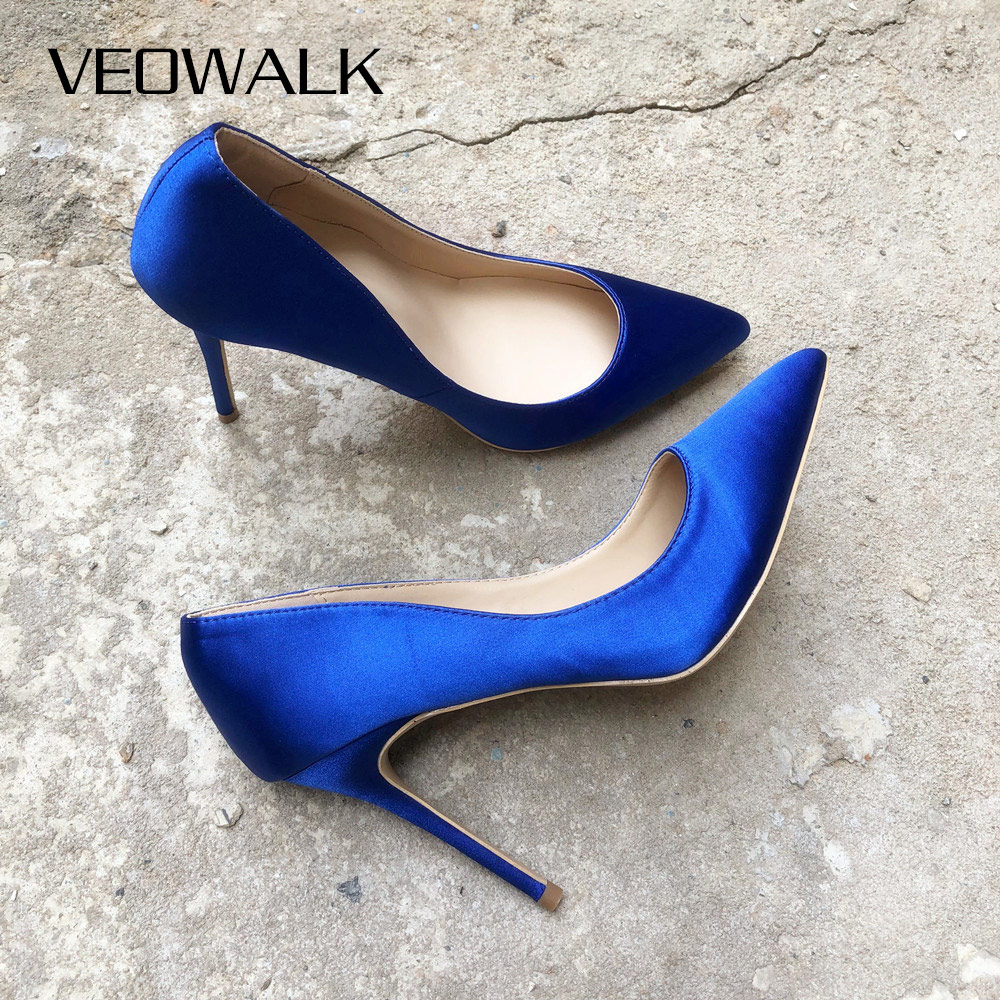 Veowalk azul real mulher cetim - Slip Dress Satin avaliação e preço